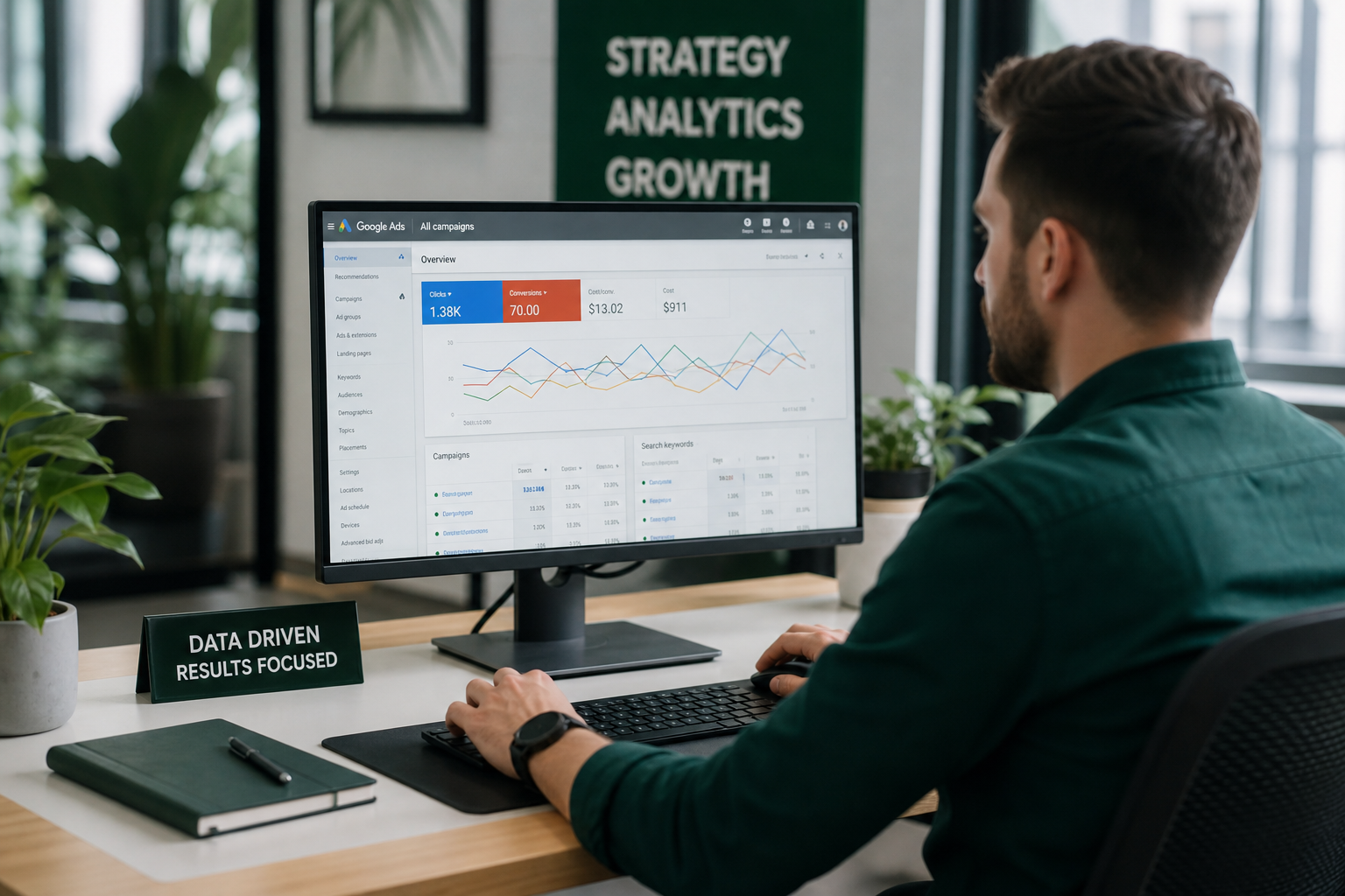 Performance marketing specialist managing PPC and digital advertising campaigns